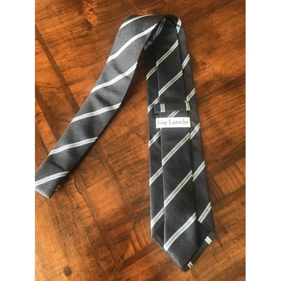 Pre-owned Guy Laroche Silk Tie In Blue