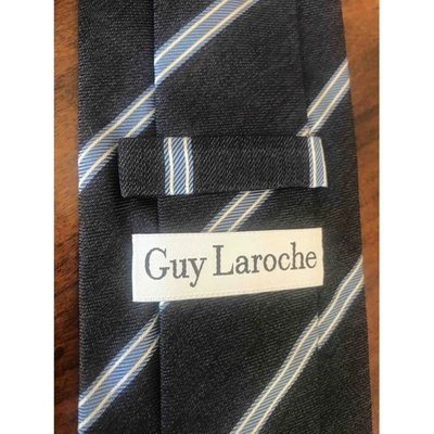 Pre-owned Guy Laroche Silk Tie In Blue