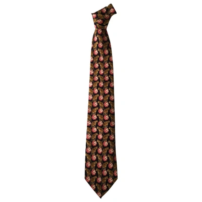 Pre-owned Gucci Silk Tie In Pink