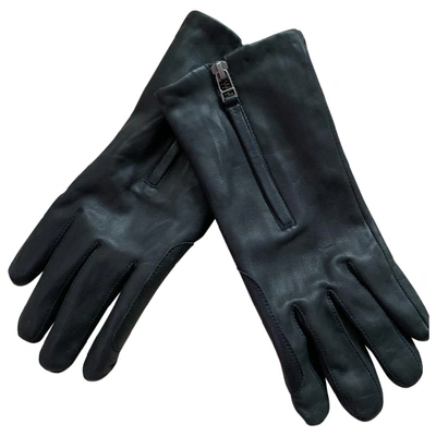 Pre-owned Filippa K Black Leather Gloves | ModeSens