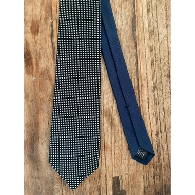 Pre-owned Tommy Hilfiger Silk Tie In Blue