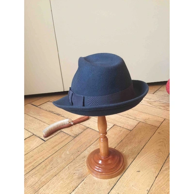 Pre-owned Lanvin Wool Hat In Blue