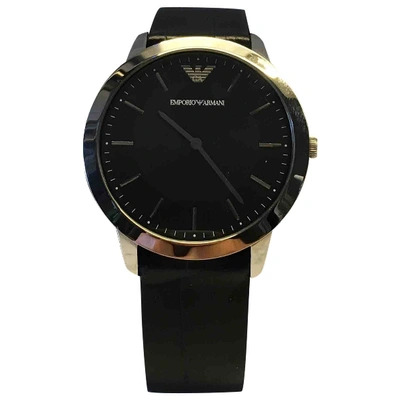 Pre-owned Emporio Armani Watch In Black