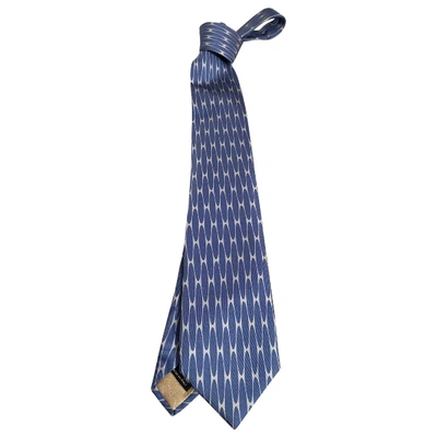 Pre-owned Gucci Blue Silk Ties