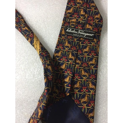 Pre-owned Ferragamo Silk Tie In Multicolour