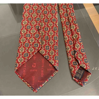 Pre-owned Pierre Cardin Silk Tie In Red