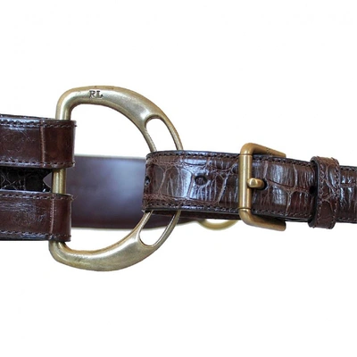 Pre-owned Ralph Lauren Brown Cloth Belt