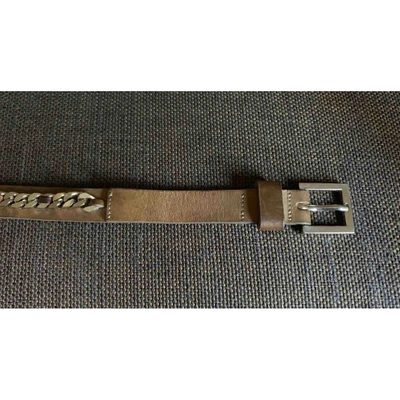 Pre-owned Marc Jacobs Leather Belt In Grey