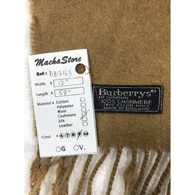 Pre-owned Burberry Cashmere Scarf & Pocket Square In Brown