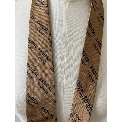 Pre-owned Acne Studios Silk Tie In Camel