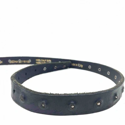 Pre-owned Hugo Boss Leather Belt In Black