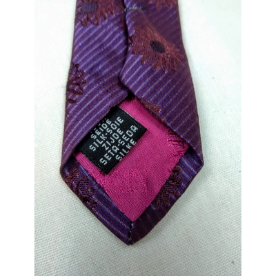 Pre-owned Balmain Purple Silk Ties