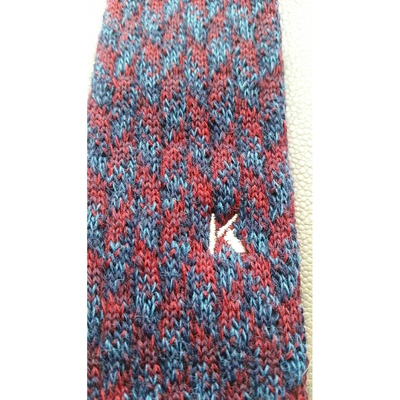Pre-owned Krizia Wool Tie In Multicolour