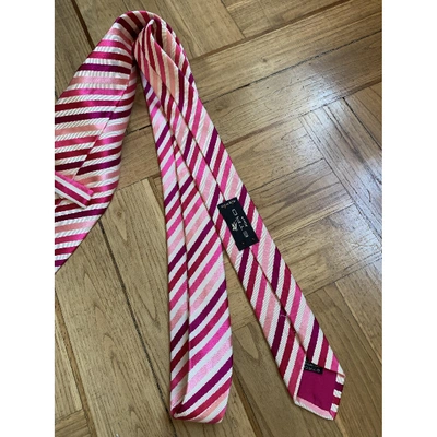 Pre-owned Etro Pink Silk Ties