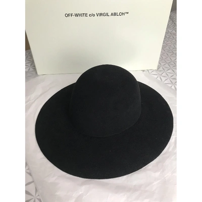 Pre-owned Off-white Black Rabbit Hat & Pull On Hat