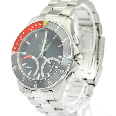 Pre-owned Tag Heuer Aquaracer  Grey Steel Watch