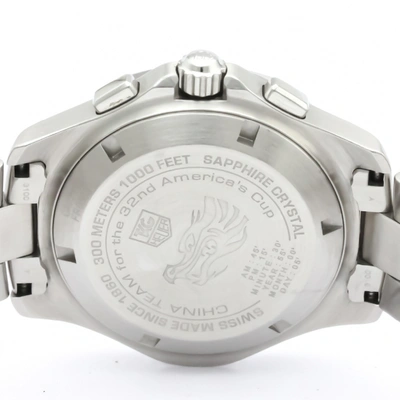 Pre-owned Tag Heuer Aquaracer  Grey Steel Watch