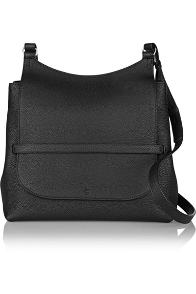 Shop The Row Sideby Textured-leather Shoulder Bag In Black