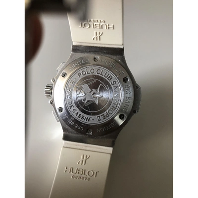 Pre-owned Hublot Big Bang  White Steel Watch