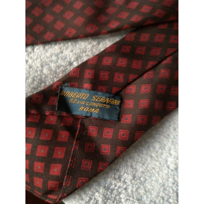 Pre-owned Serafini Silk Tie In Multicolour