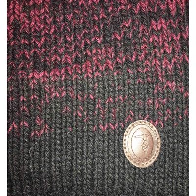 Pre-owned Trussardi Wool Hat In Burgundy