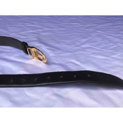 Pre-owned St Dupont Black Leather Belt