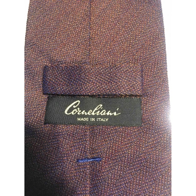 Pre-owned Corneliani Silk Tie In Purple