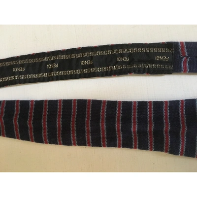 Pre-owned Fendi Tie In Blue