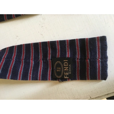 Pre-owned Fendi Tie In Blue
