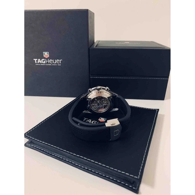 Pre-owned Tag Heuer Carrera Black Steel Watch