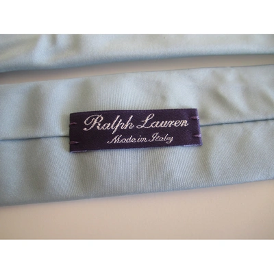 Pre-owned Ralph Lauren Silk Tie In Blue