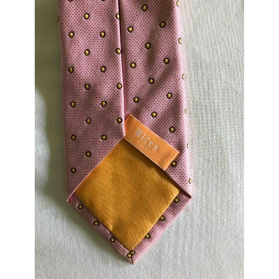 Pre-owned Altea Silk Tie In Pink