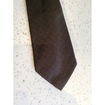 Pre-owned Ralph Lauren Silk Tie In Anthracite