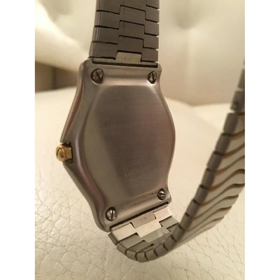 Pre-owned Ebel Wave Watch In Silver
