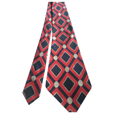 Pre-owned Saint Laurent Silk Tie In Red