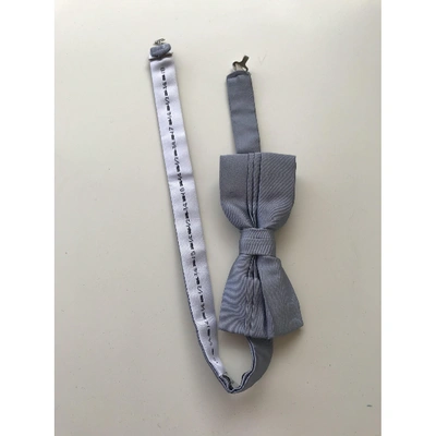 Pre-owned Valentino Garavani Silk Tie In Grey