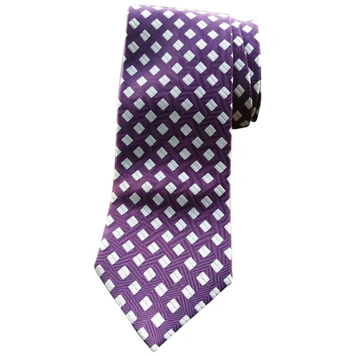 Pre-owned Carven Silk Tie In Purple