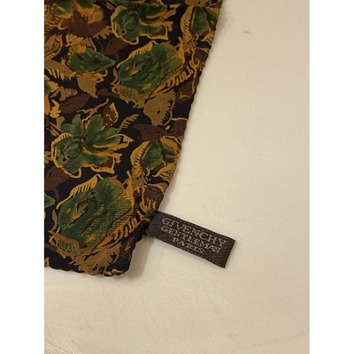 Pre-owned Givenchy Green Silk Scarf & Pocket Squares