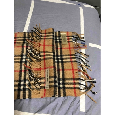 Pre-owned Burberry Cashmere Scarf & Pocket Square In Brown