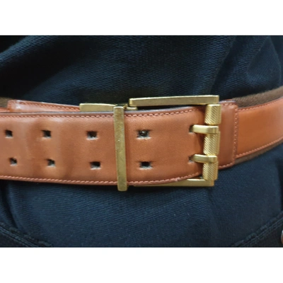 Pre-owned Gucci Leather Belt In Beige