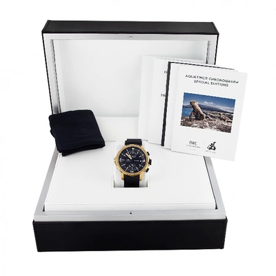 Pre-owned Iwc Schaffhausen Aquatimer Gold Yellow Gold Watch