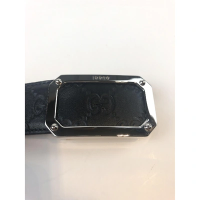 Pre-owned Gucci Black Leather Belt