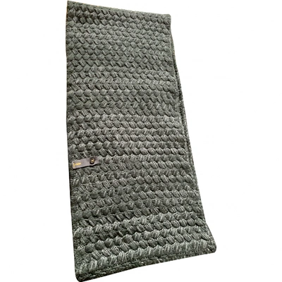 Pre-owned Fendi Khaki Wool Scarf & Pocket Squares
