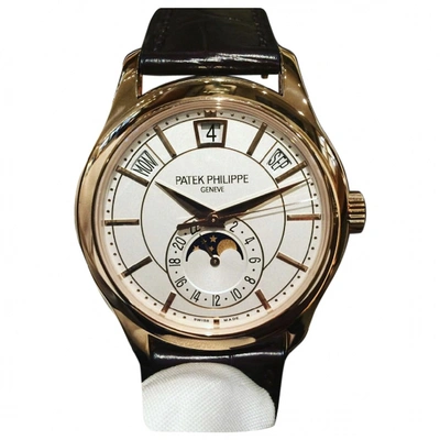 Pre-owned Patek Philippe White Pink Gold Watch