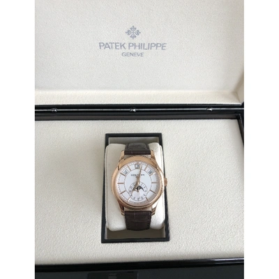 Pre-owned Patek Philippe White Pink Gold Watch