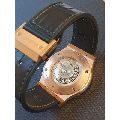 Pre-owned Hublot Classic Fusion Grey Pink Gold Watch