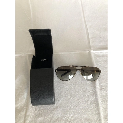 Pre-owned Prada Brown Metal Sunglasses