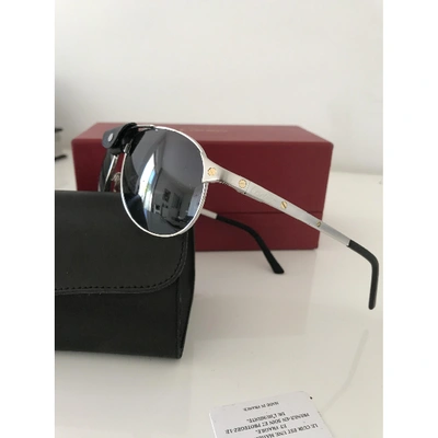 Pre-owned Cartier Metallic Metal Sunglasses