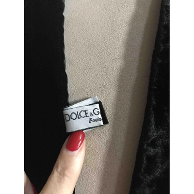 Pre-owned Dolce & Gabbana Scarf & Pocket Square In Black
