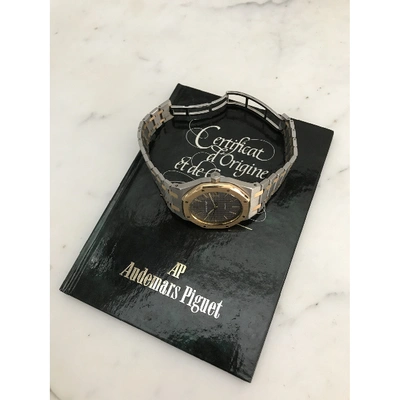 Pre-owned Audemars Piguet Royal Oak  Khaki Gold And Steel Watch